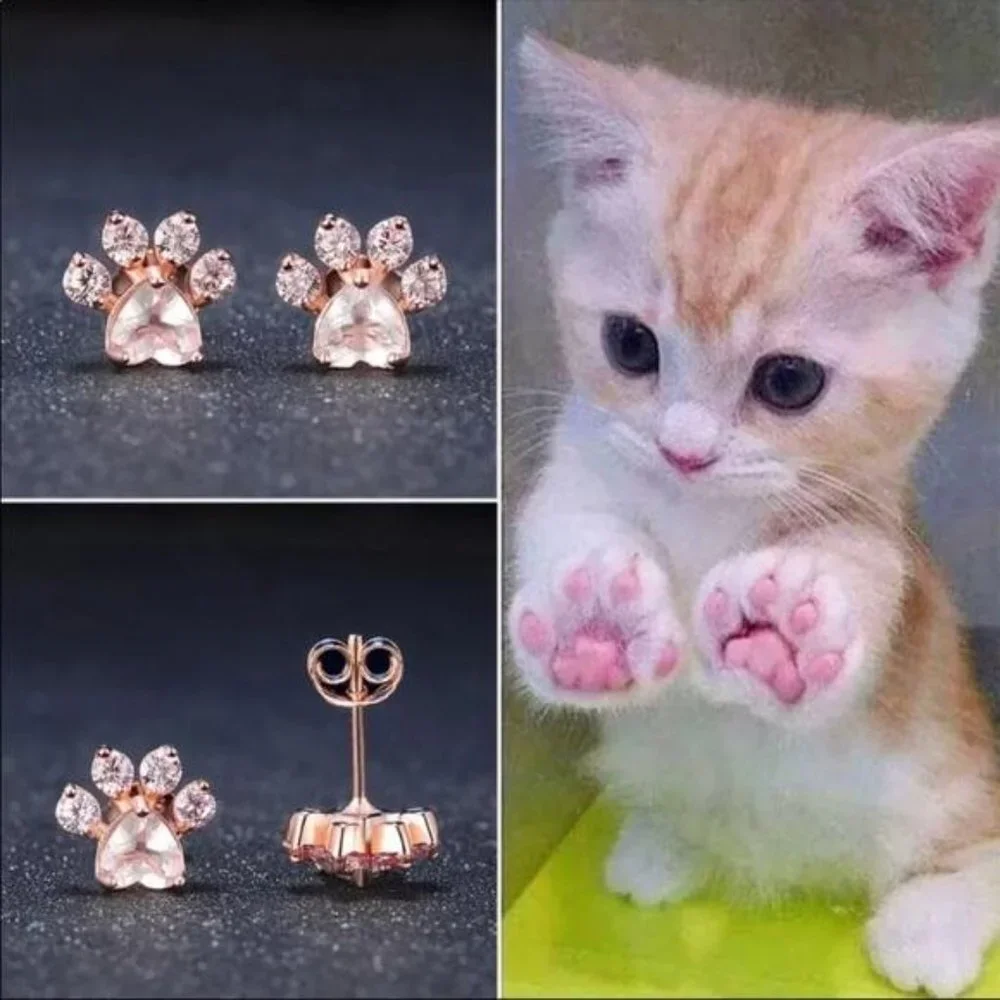 NEW 18K ROSE GOLD EARRINGS, NICE EARRINGS, CUTE EARRINGS. - Picture 4 of 5
